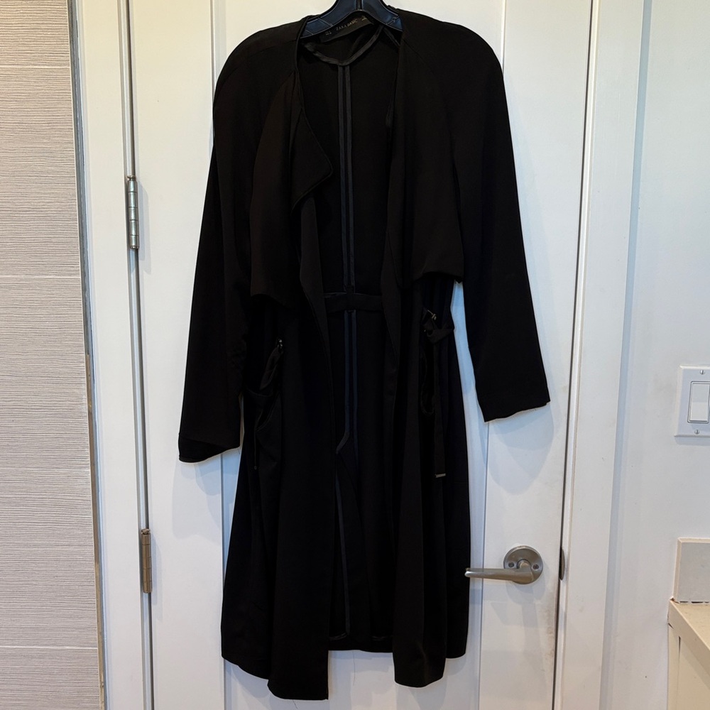 Zara Basic Black lightweight trench - image 1